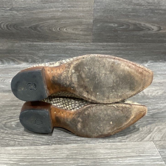 Dan Post Vintage Western Cowboy Boots with Snakeskin Python Animal Men 12.5 - Picture 8 of 8